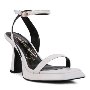 White Ankle Strap Sandals