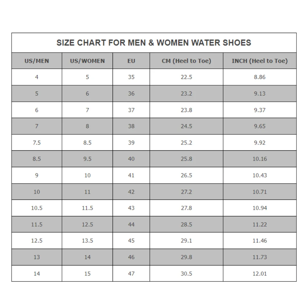 Wide Toe Swim Quick Dry Aqua Water Shoes for Men