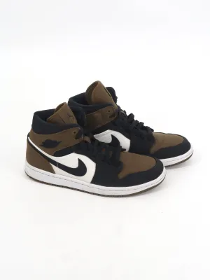 Women's Brand Logo Printed High Top Sneakers,Black/Olive