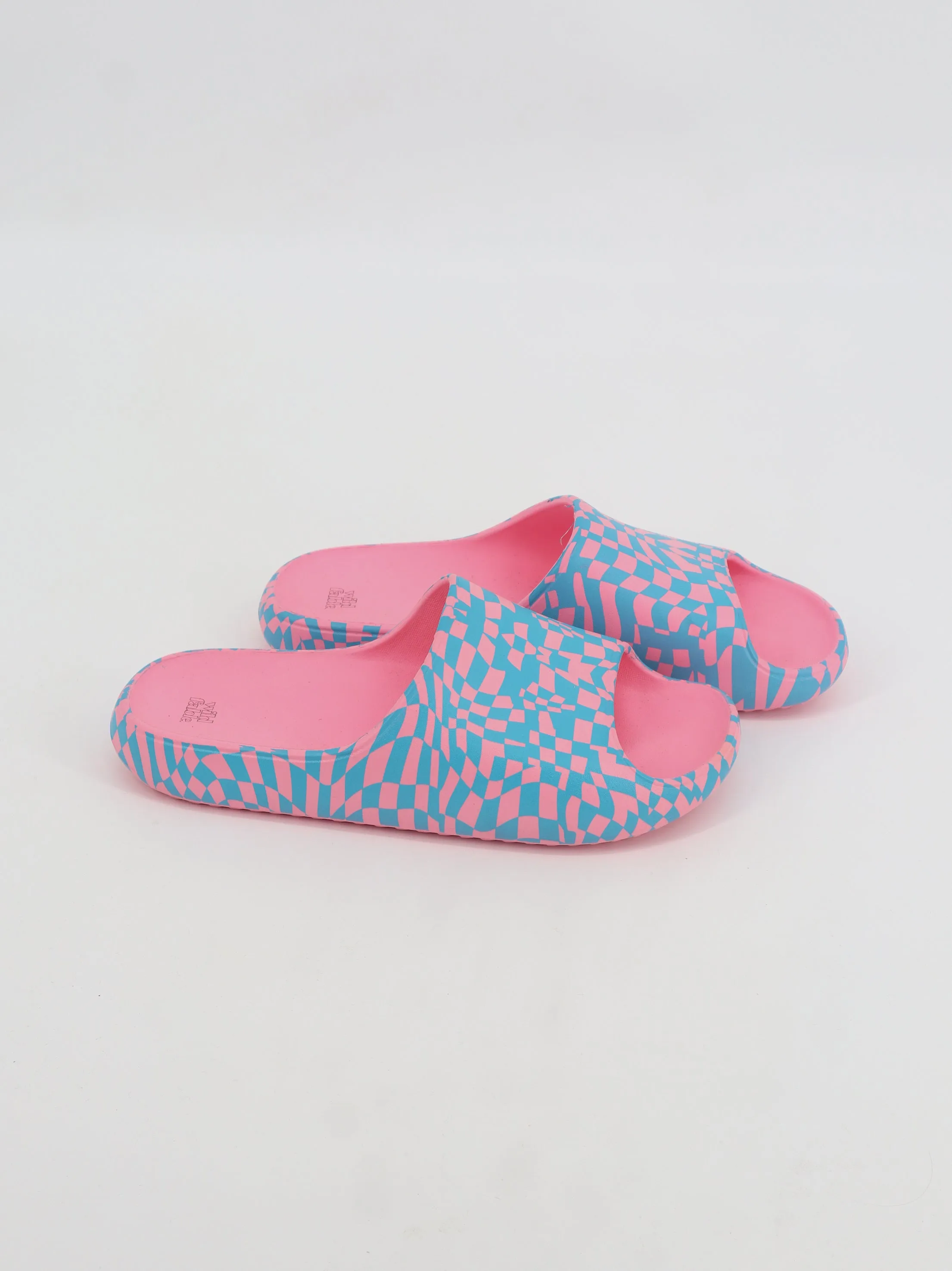 Women's Printed Slippers,Pink/Blue