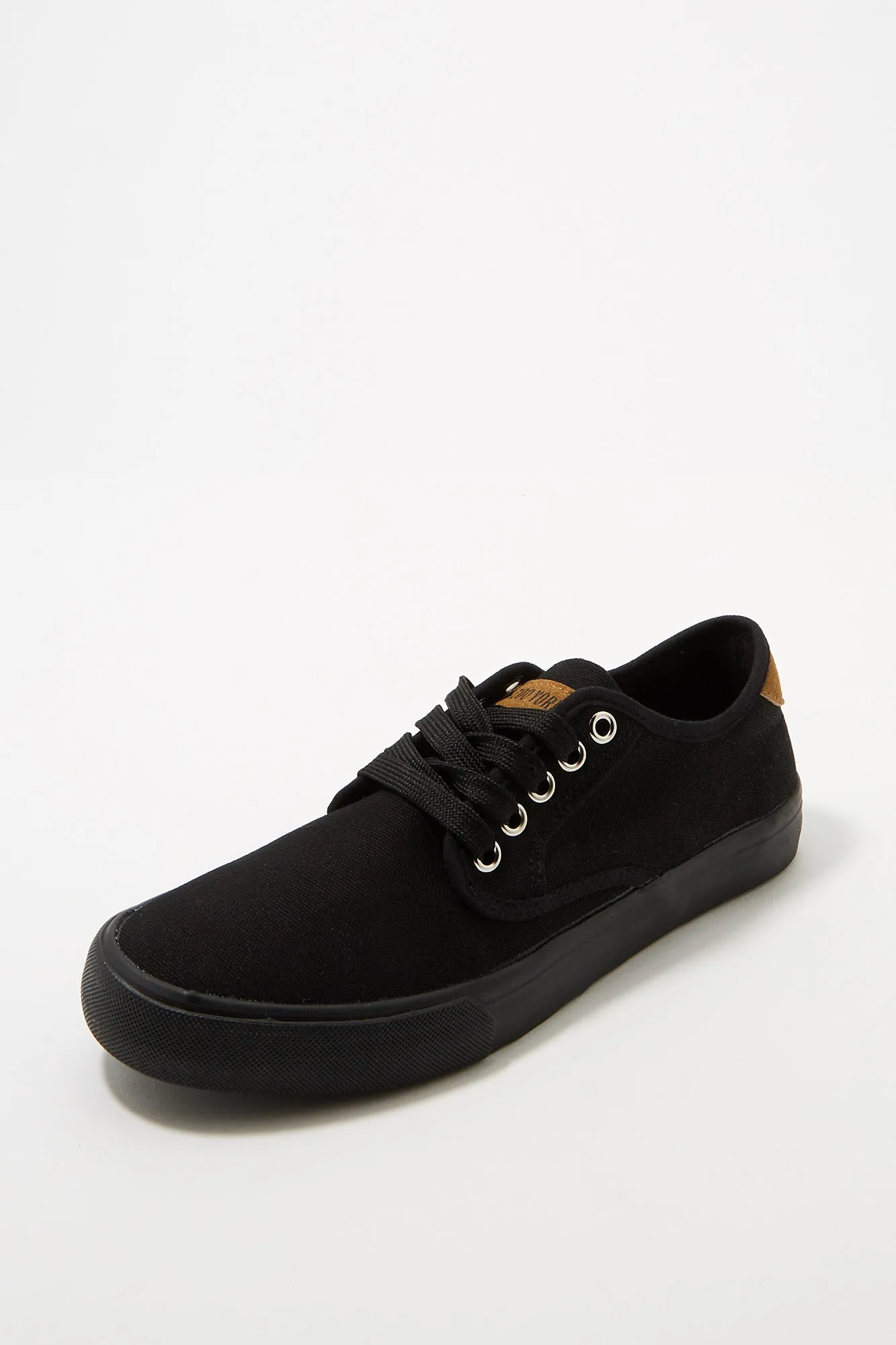 Zoo York Mens All Black Low Lace Up Shoes