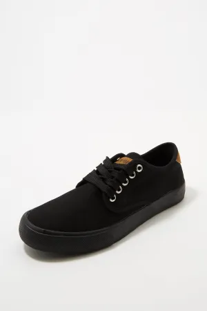 Zoo York Mens All Black Low Lace Up Shoes