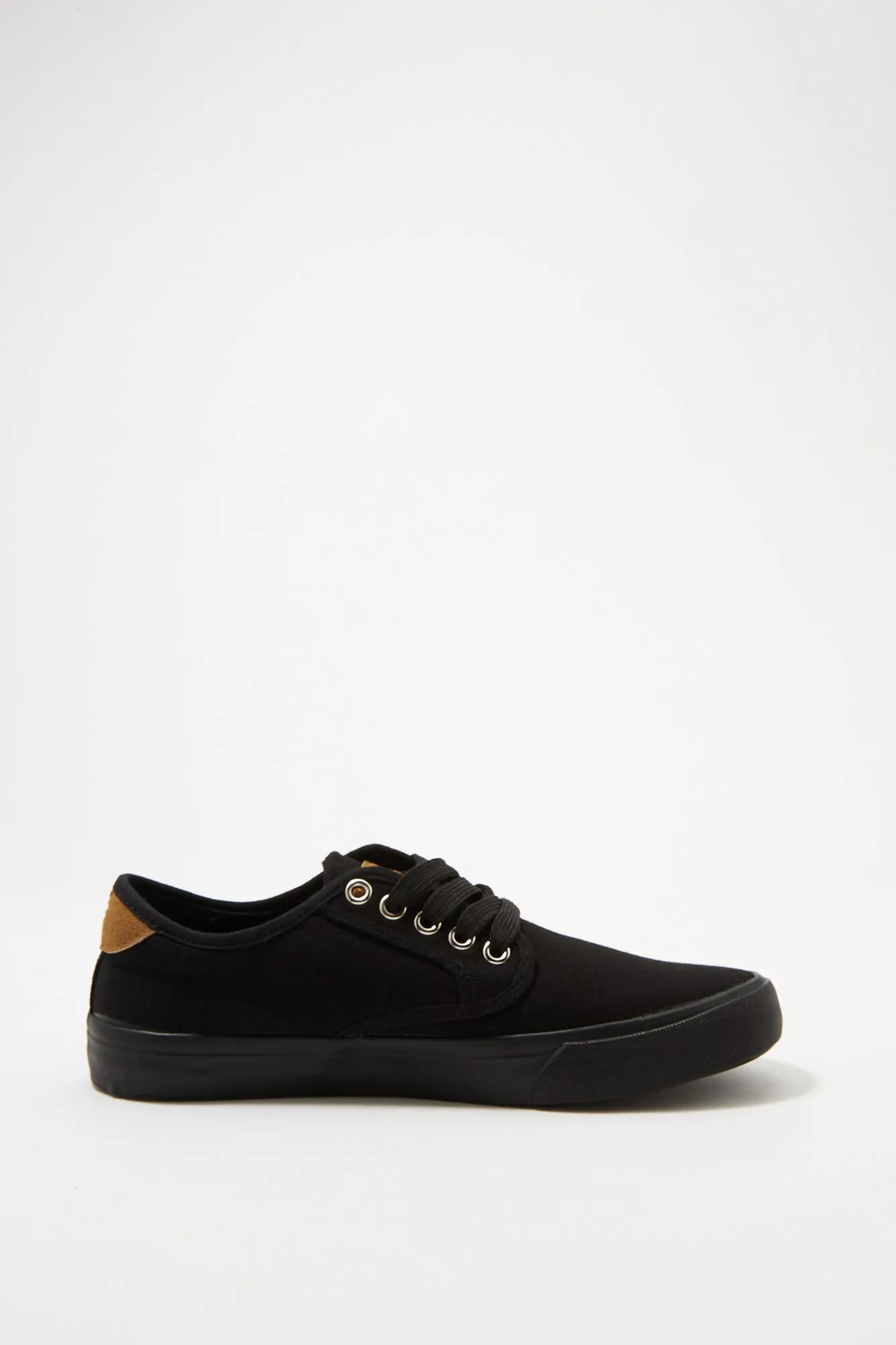 Zoo York Mens All Black Low Lace Up Shoes